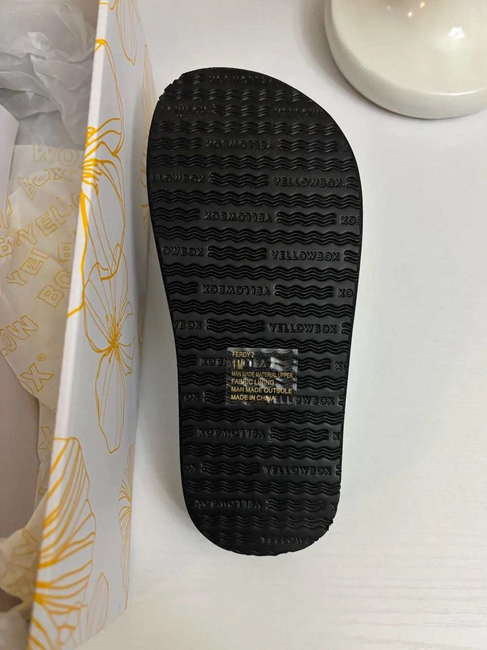 Yellow Box sparkly silver